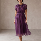 Flavia | Maxi Vestido com Decote em Forma de Gota e Acabamento em Renda