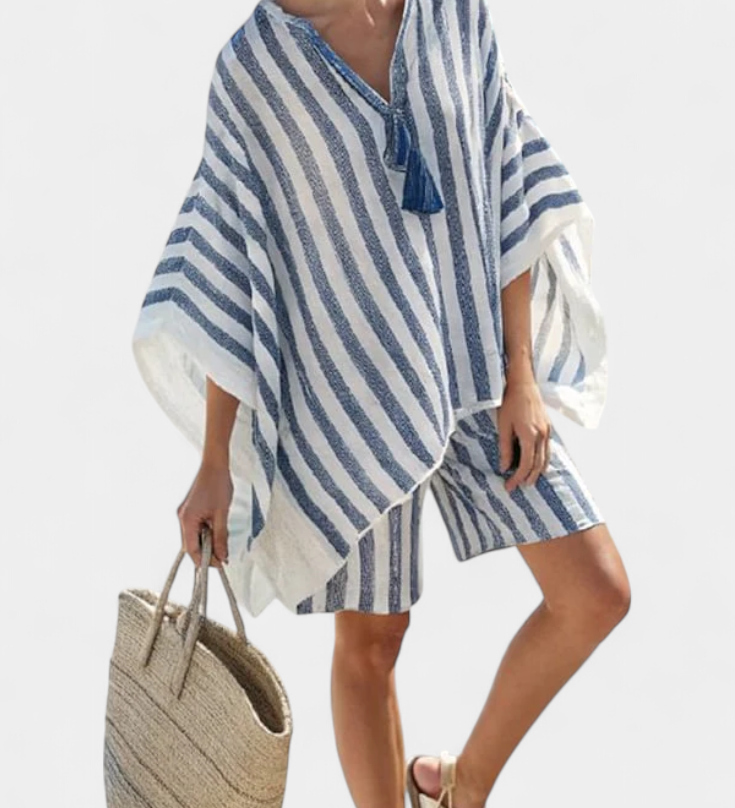 Salomé - Conjunto Listrado Blusa e Calções