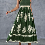 Martina | Vestido maxi com estampado artístico