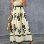 Martina | Vestido maxi com estampado artístico