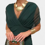 Alondra | Vestido Floral Longo com Decote em V