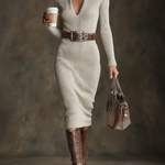 Sylvie | Vestido de Malha com Gola Semi-Montante