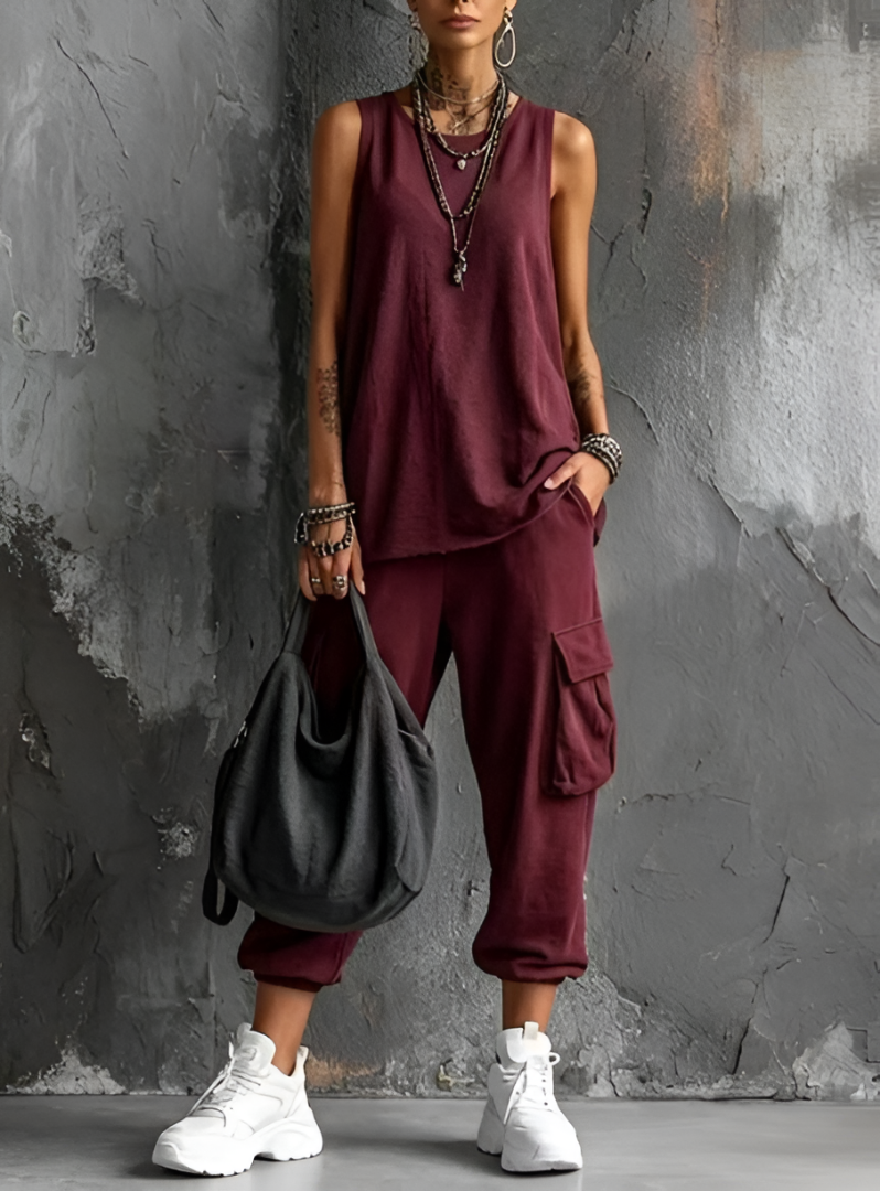 Valentina | Conjunto Casual Macio com Bolsos