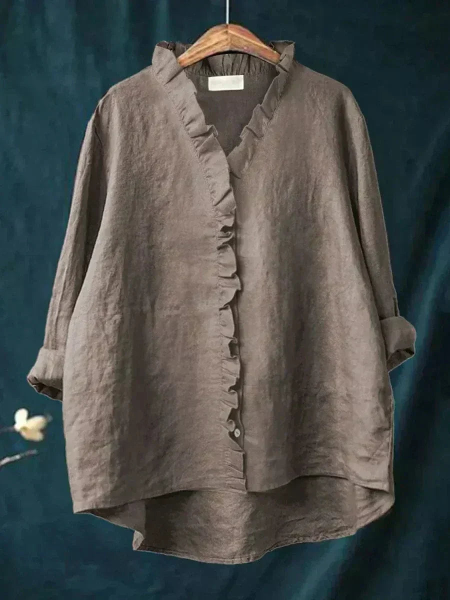 Eline | Blusa de Linho Elegante para o Verão
