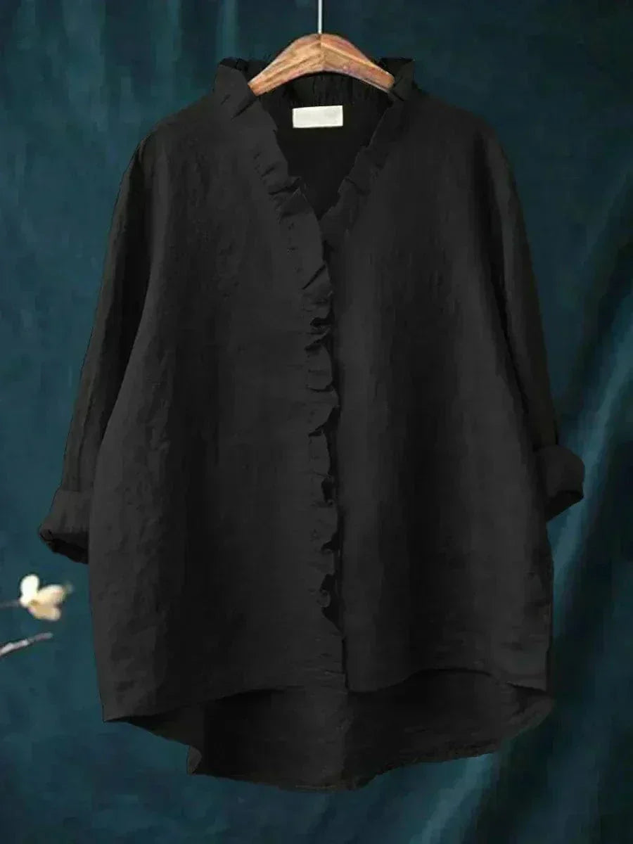 Eline | Blusa de Linho Elegante para o Verão