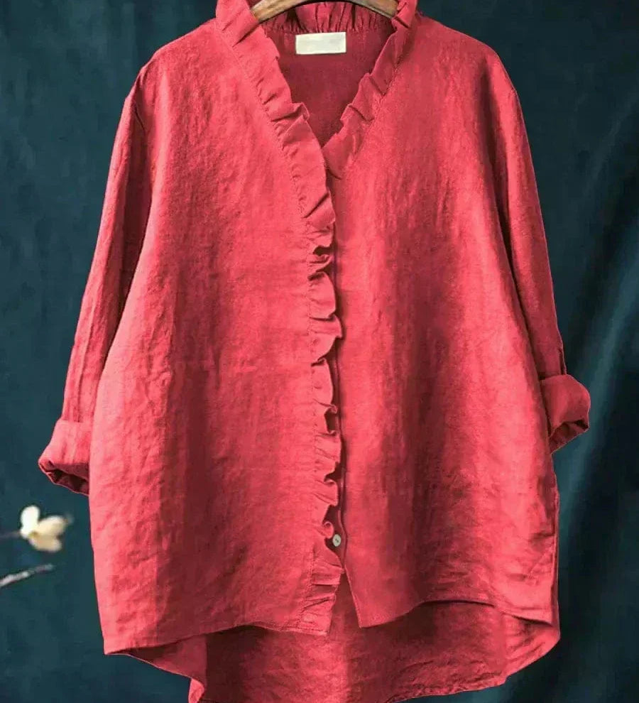 Eline | Blusa de Linho Elegante para o Verão