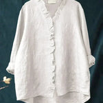 Eline | Blusa de Linho Elegante para o Verão
