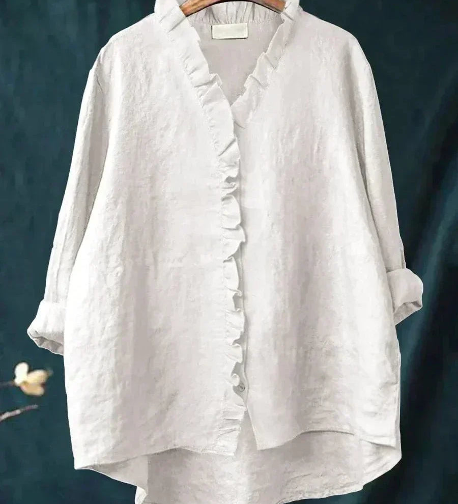 Eline | Blusa de Linho Elegante para o Verão