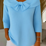 Trinidad | Camisola com Laço e Gola Redonda - 1
