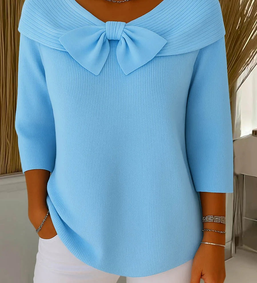 Trinidad | Camisola com Laço e Gola Redonda - 1