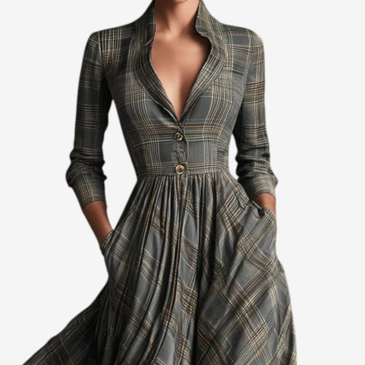 Manuelle | Vestido xadrez Chic