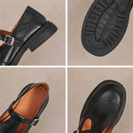 Vela - Sapatos Mary Janes Premium em Couro