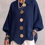 Victoire | Cardigan oversized com grandes botões dourados