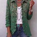 Mireille | Casaco de Cashmere Verde com Rendas