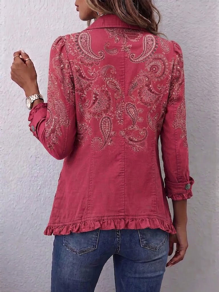 Karine | Casaco de Cashmere Rosa com Rendas