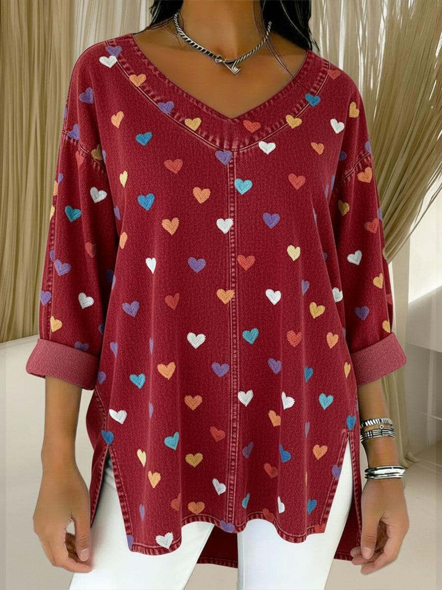 Soraya™ | Top em denim decote em V