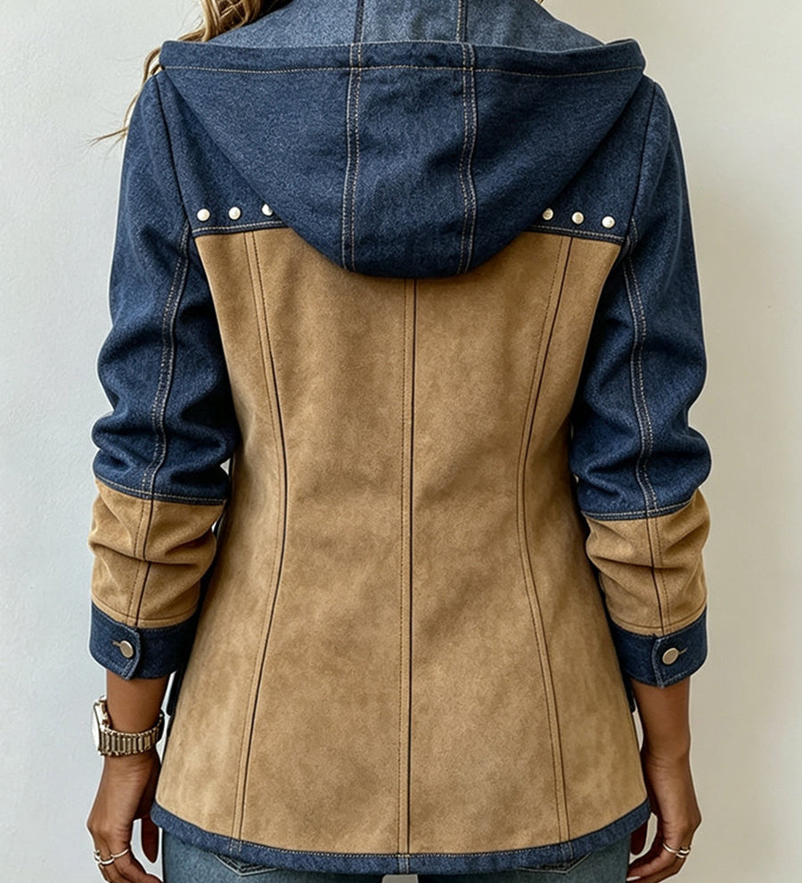 Camila | Casaco com capuz estilo patchwork