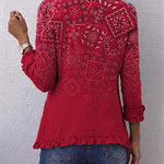 Paulette | Casaco de Cashmere com Efeito Ombre e Rendas