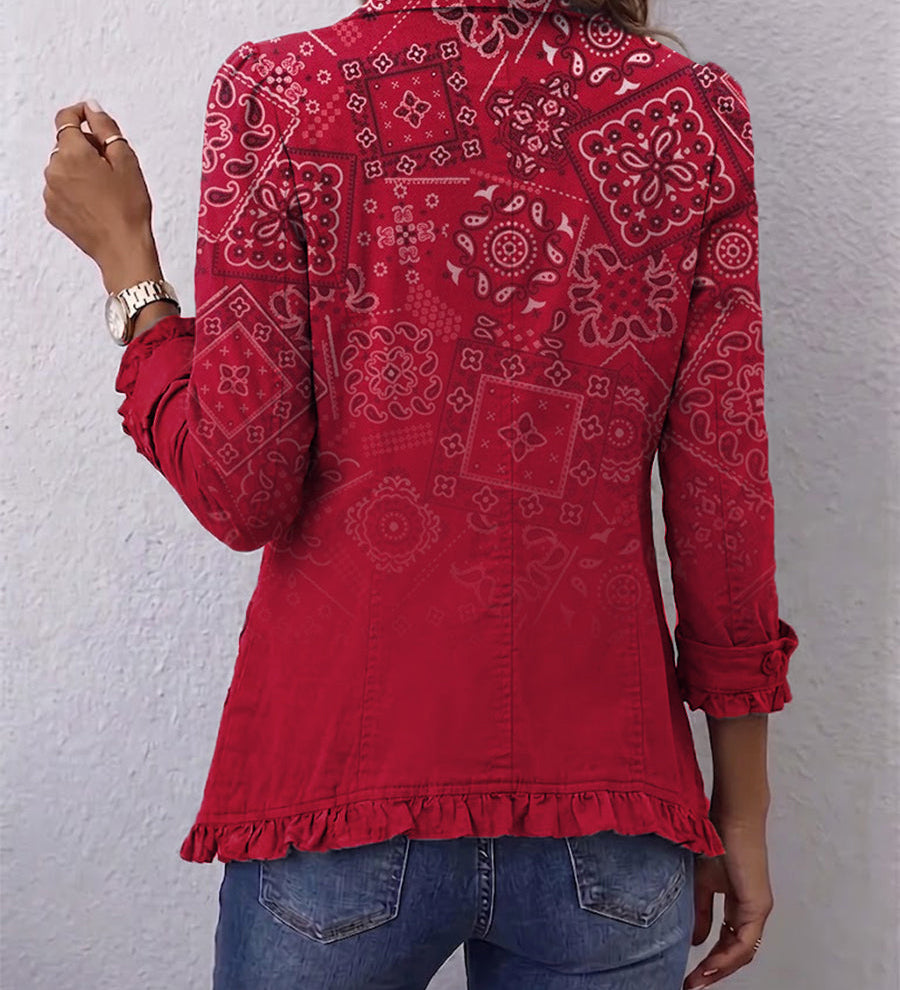 Paulette | Casaco de Cashmere com Efeito Ombre e Rendas