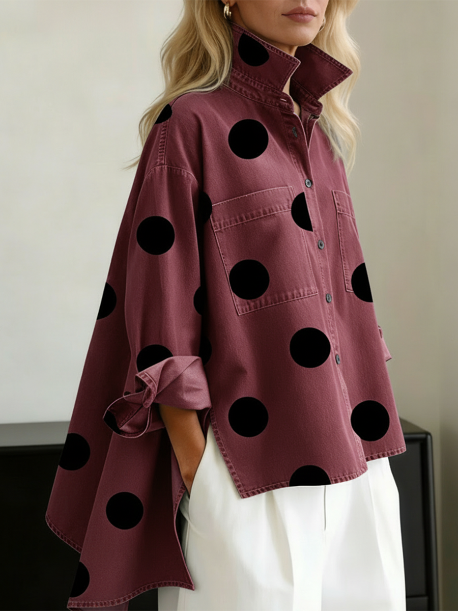 Amélia — Camisa de Ponto de Bolinha