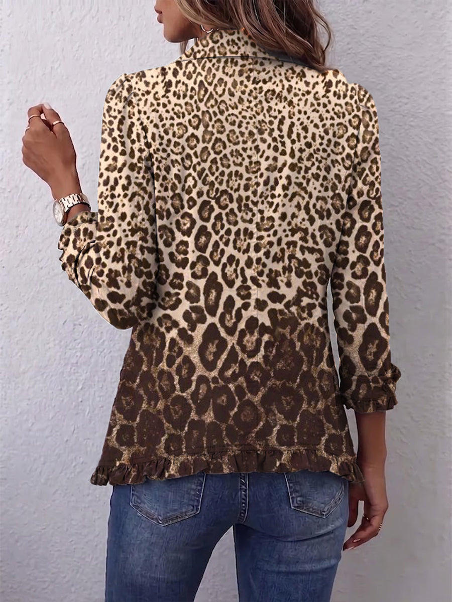Sylviane | Casaco de Leopardo com Volantes