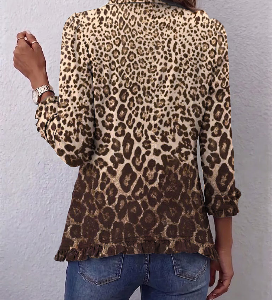 Sylviane | Casaco de Leopardo com Volantes