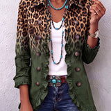 Chantal | Blazer com Degradê e Padrão de Leopardo com Rendas