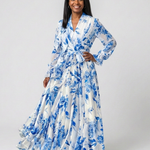 Manon | Vestido maxi de mangas longas floral