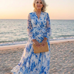 Manon | Vestido maxi de mangas longas floral