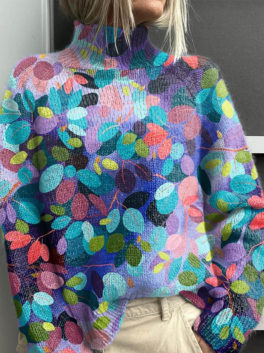 Noëlle | Pullover de gola alta colorido