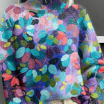 Noëlle | Pullover de gola alta colorido