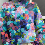 Noëlle | Pullover de gola alta colorido