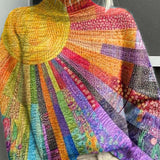 Noëlle | Pullover de gola alta colorido