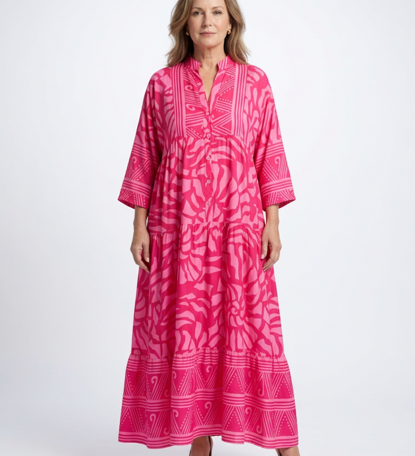 Amandine | Vestido Midi com Botões