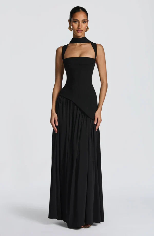 ZAFIRA | Vestido longo efeito laqueado