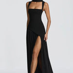 ZAFIRA | Vestido longo efeito laqueado