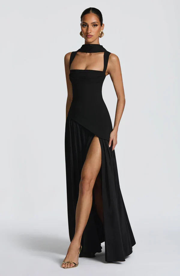 ZAFIRA | Vestido longo efeito laqueado