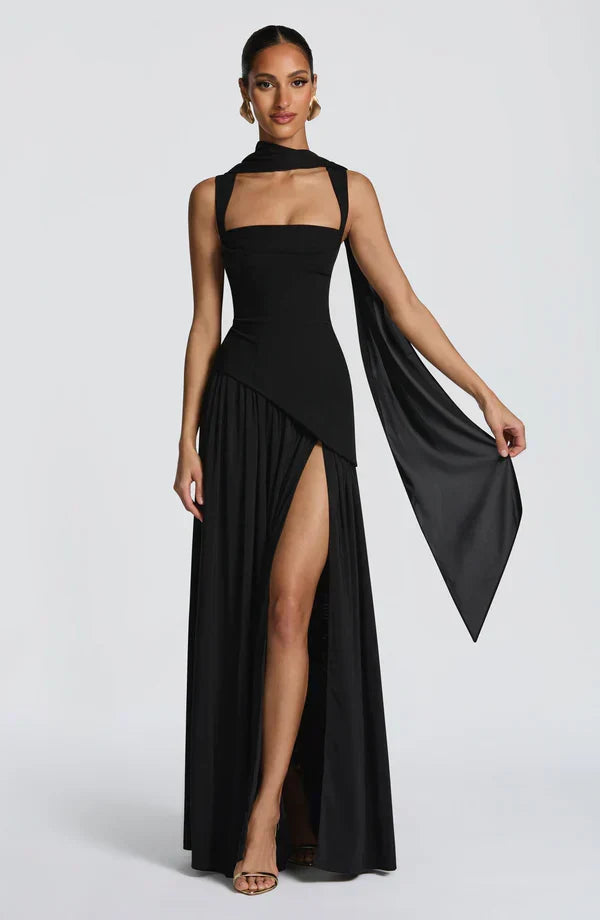 ZAFIRA | Vestido longo efeito laqueado