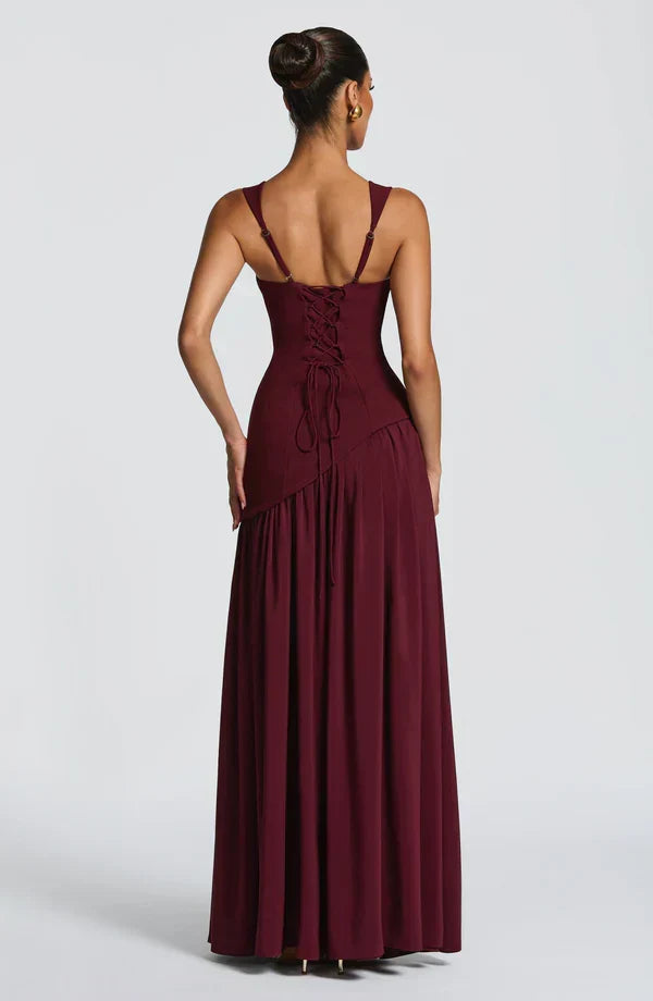 ZAFIRA | Vestido longo efeito laqueado