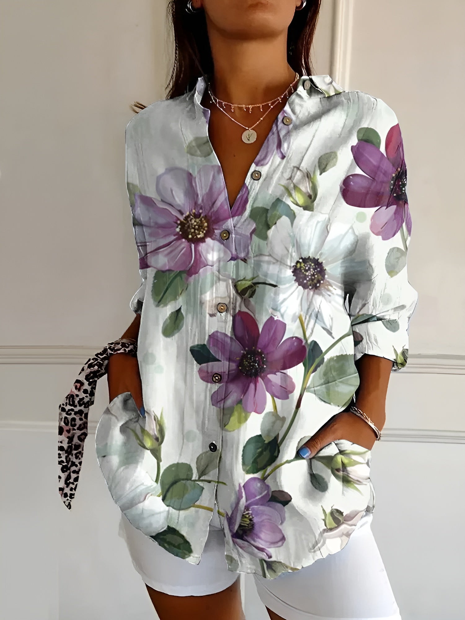 Kaitlyn™ | Chemisier floral fluido 1+1