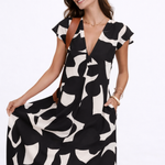 Camelia | Vestido midi fluido com estampado vibrante