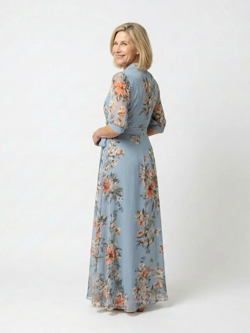 Laure | Vestido Maxi Floral Envolvente