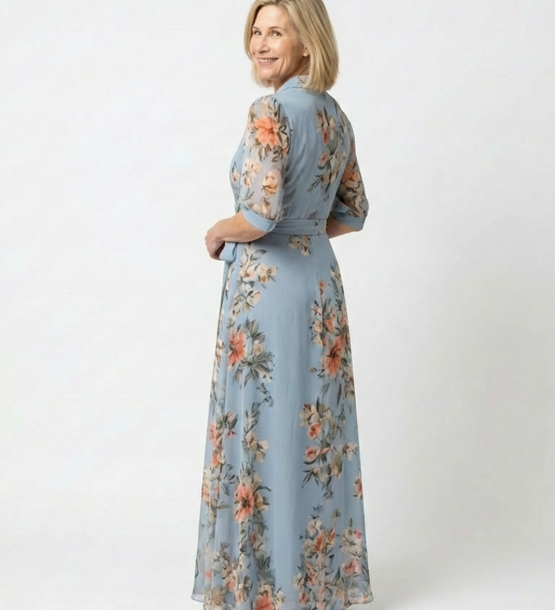 Laure | Vestido Maxi Floral Envolvente
