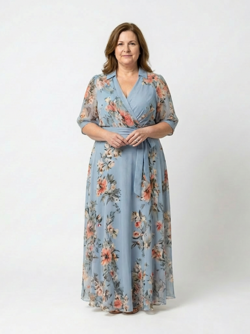 Laure | Vestido Maxi Floral Envolvente