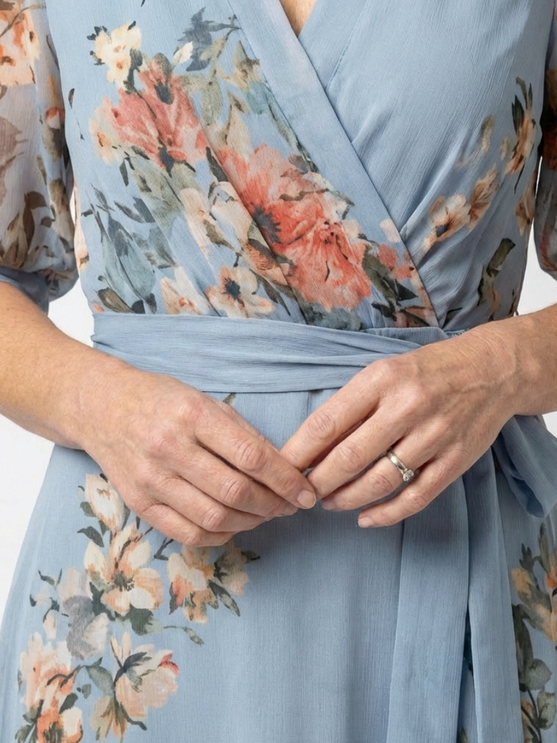Laure | Vestido Maxi Floral Envolvente