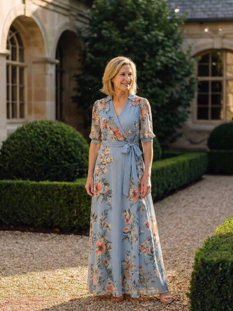 Laure | Vestido Maxi Floral Envolvente