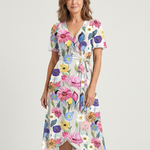 Chloé | Vestido Midi com Padrão Abstrato