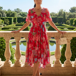 Chloé | Vestido Midi com Padrão Abstrato