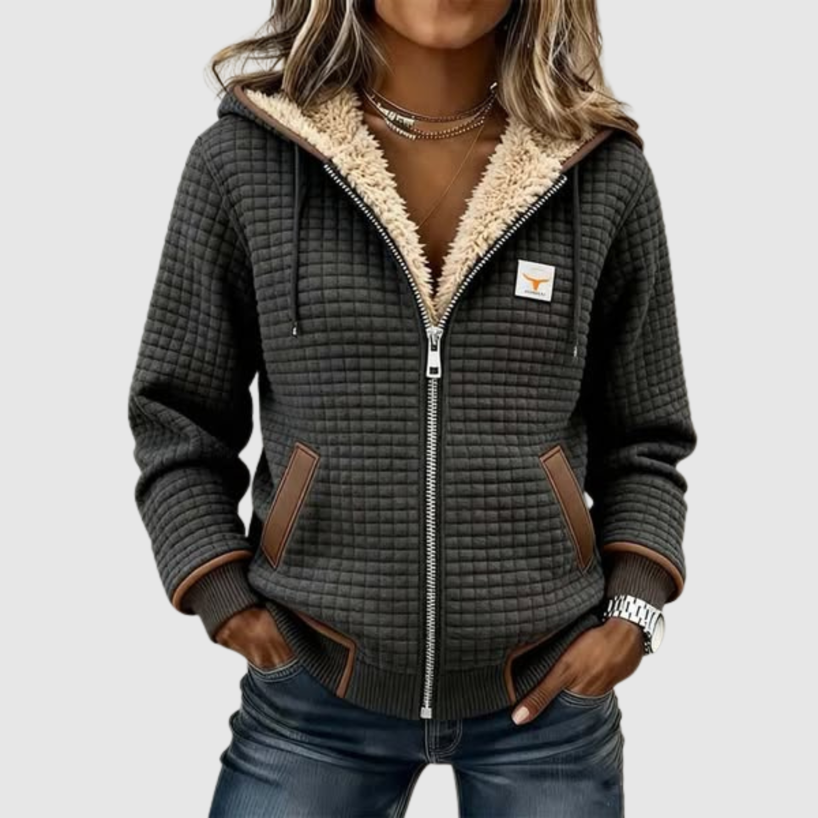 Casaco outdoor retro para mulher